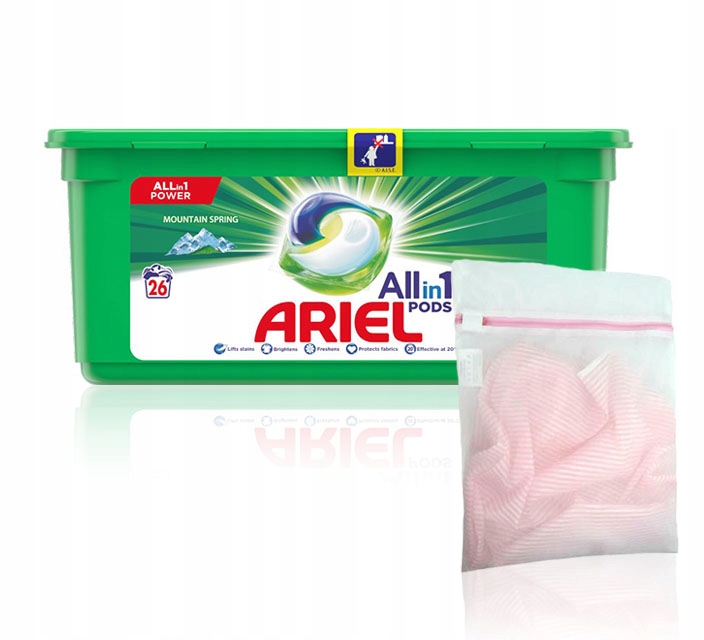 

26x Sztuki Kapsułki Ariel Mountain Spring + Gratis