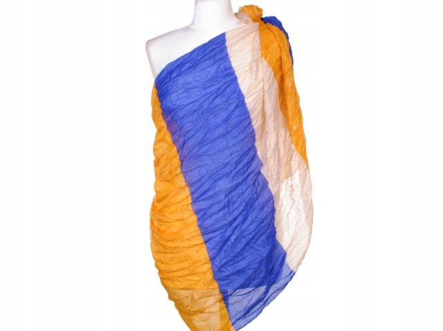 PRZEWIEWNE PAREO PLAŻOWE KOLOROWE PASY 257-44