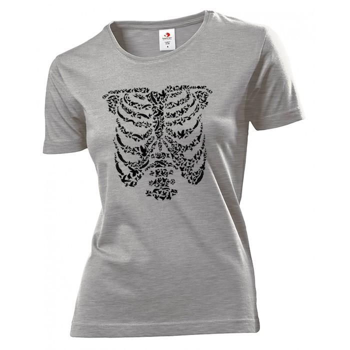 

Koszulka damska Szkielet Ptaki S