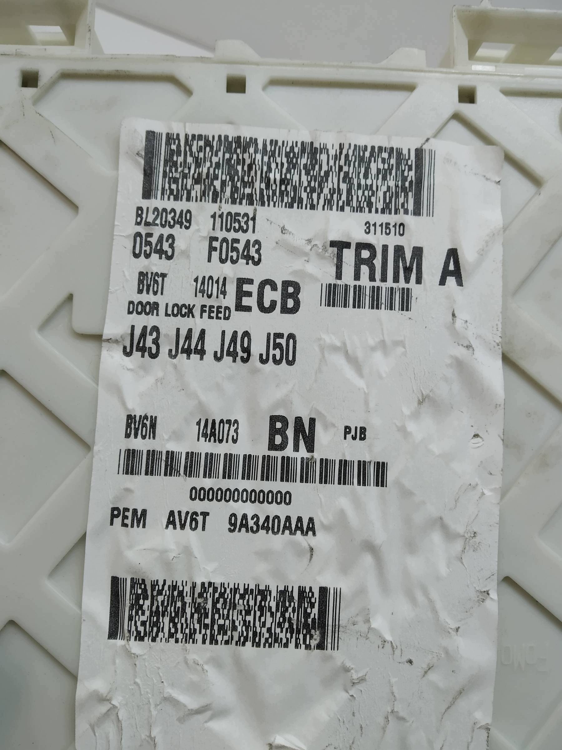 kasten BSI BV6N-14A073-BN Ford Focus Mk3 (2010-2019)