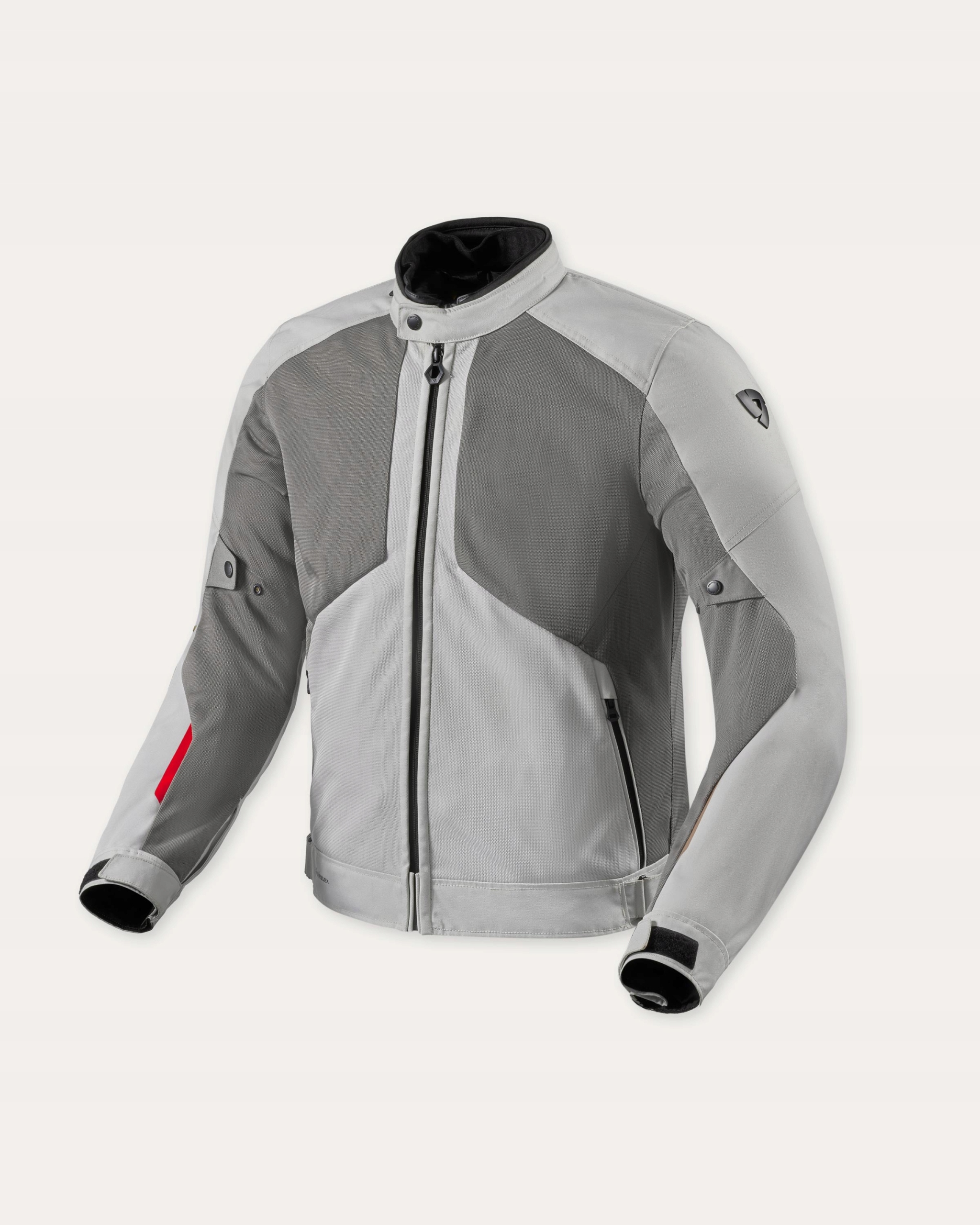 Rev'it Torque 3 H2O motocyklová bunda Light Grey-red r.XL