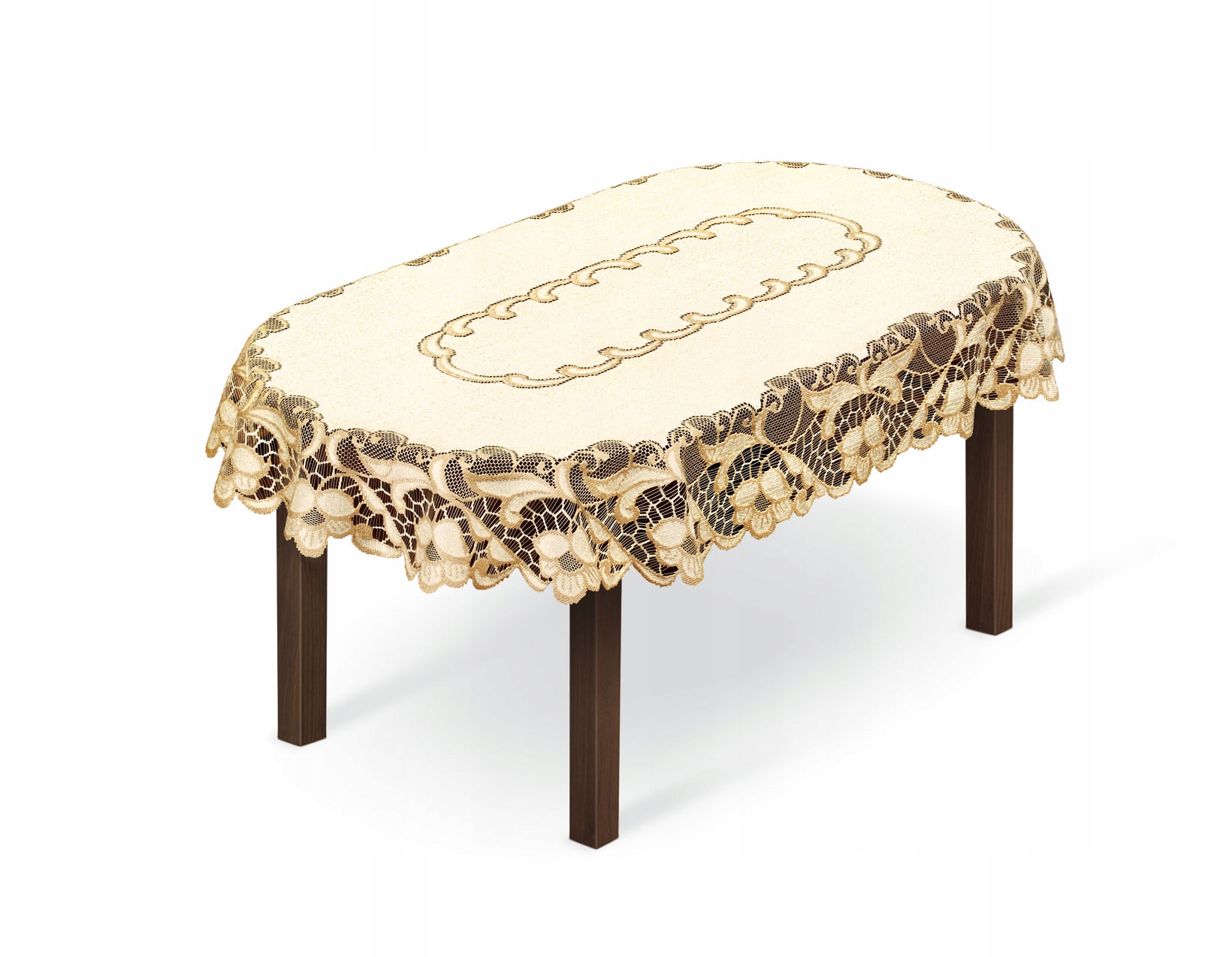 

Obrus Żakardowy Owalny 130x180 krem/c.złoty 248911