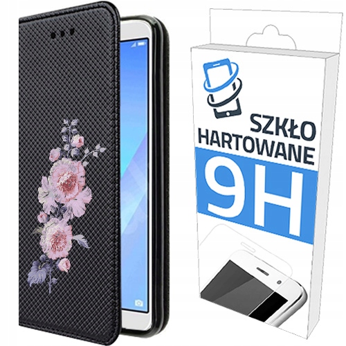 

150 wz Etui Z Klapką+szkło do Huawei Y6 Prime 2018