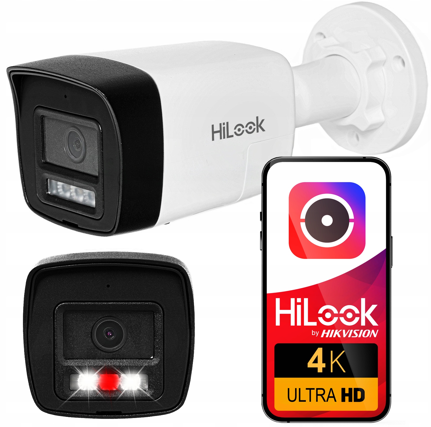 Ip kamera HiLook od Hikvision Tubová 8MPx Mikrofón Reproduktor Live Guard PoE