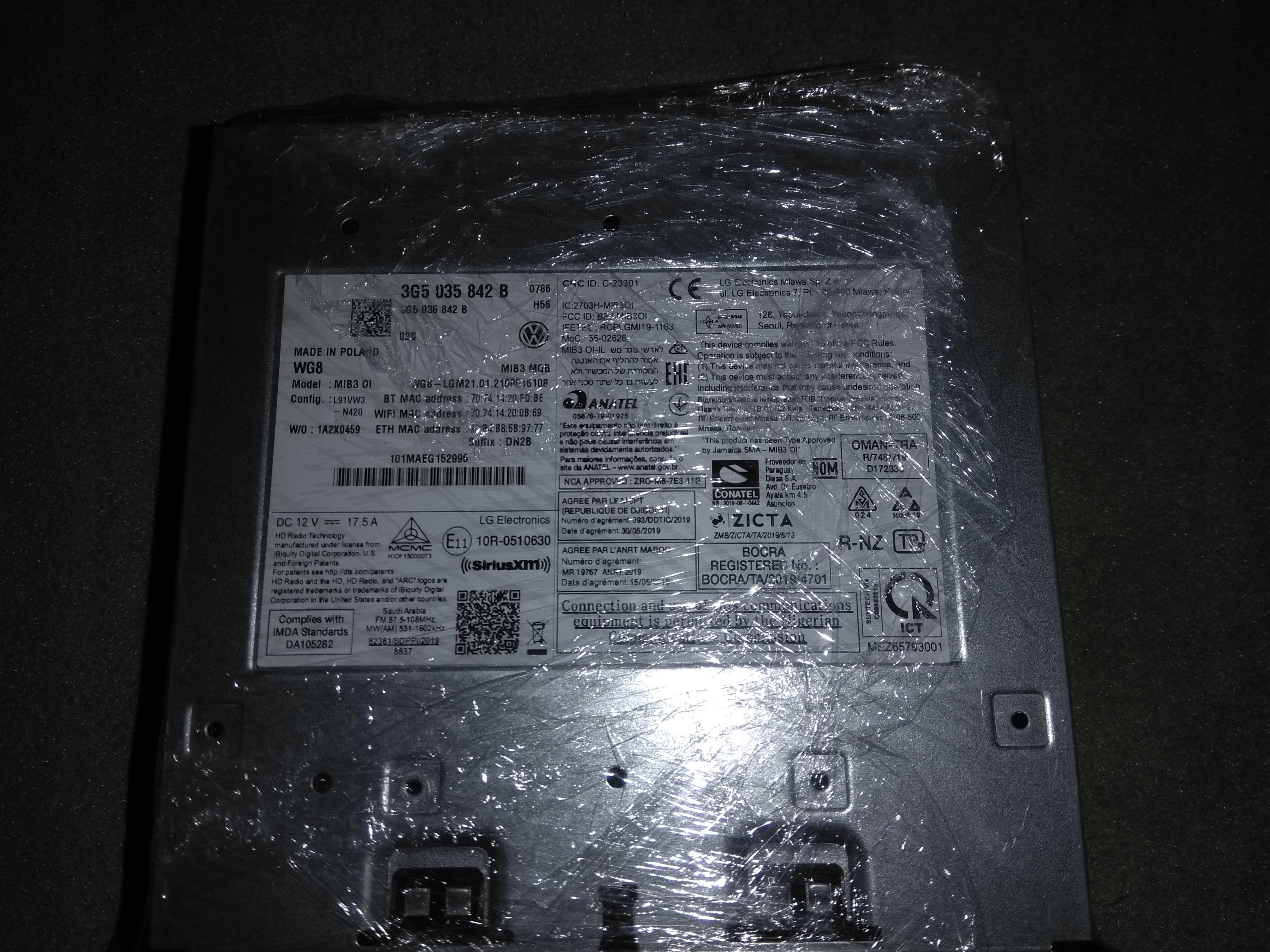 VW ARTEON FL MULTIMEDIA MIB3 NOWY 3G5035842B