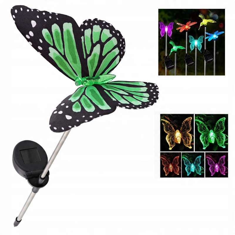

Lampka solarna Led zmiana kolorów Motyl Rgb 63 cm