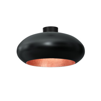 Luminex Stropná lampa čierna Compo E27 15W Meď IP20 Elegantná