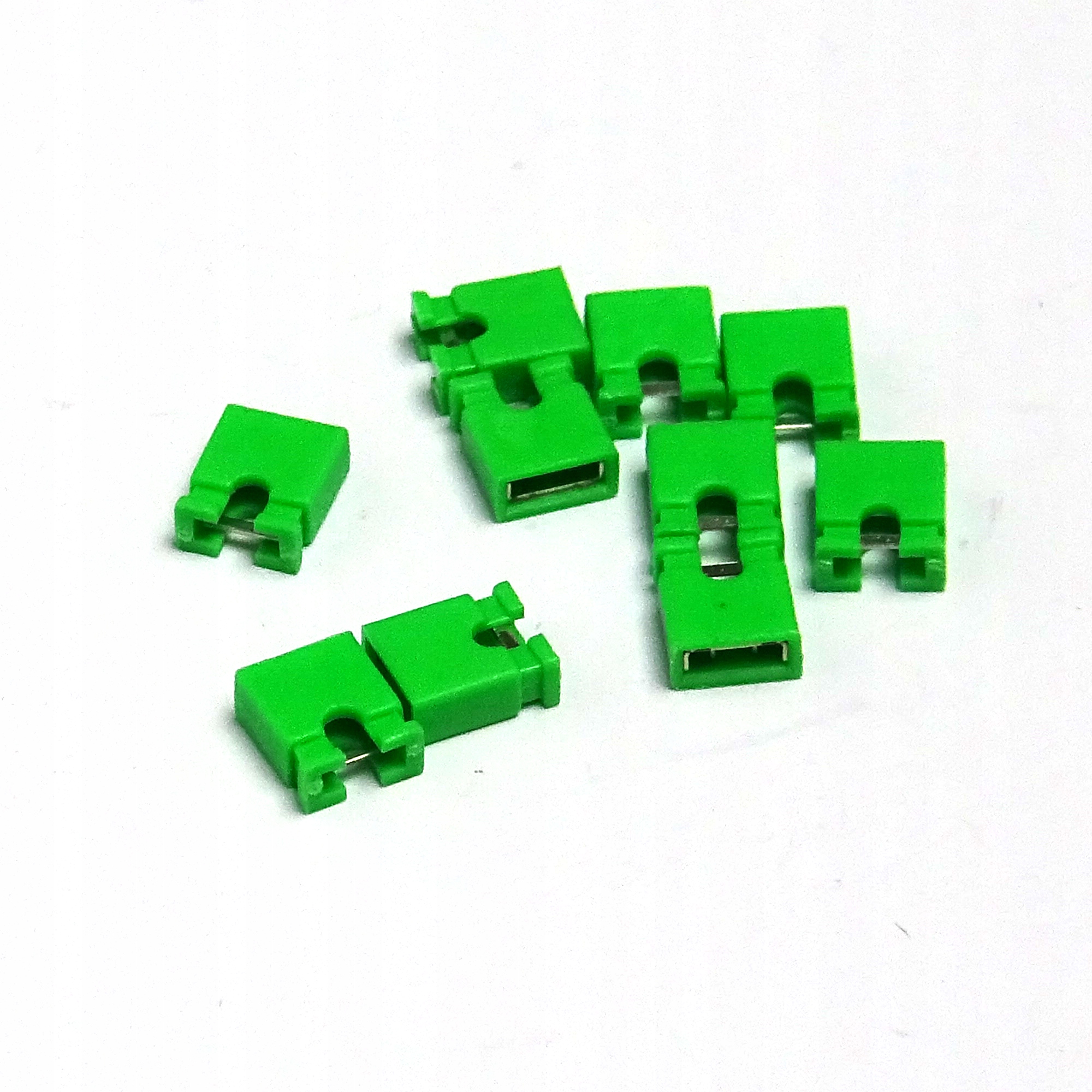 

Zworki jumpery raster 2.54mm Kpl 10szt Zielone