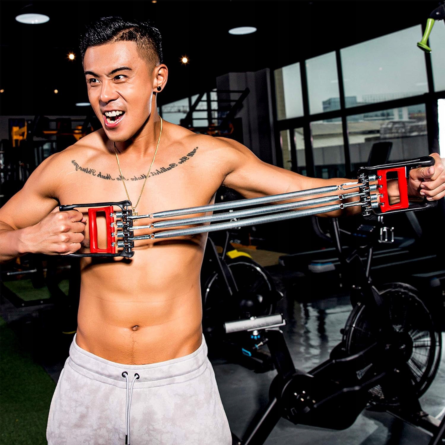 EKSPANDER DO ĆWICZEŃ SPRĘŻYNA FITNESS ROZCIĄGANIE METALOWY NAPINACZ MIĘŚNI Model EKSPANDER DO ĆWICZEŃ SPRĘŻYNA FITNESS