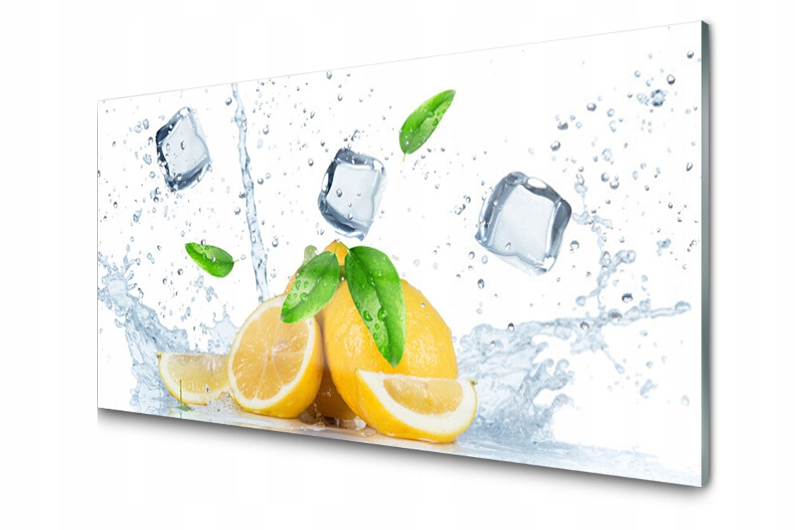 

Panel szklany dekor Cytryna Kostki Lodu 140x70