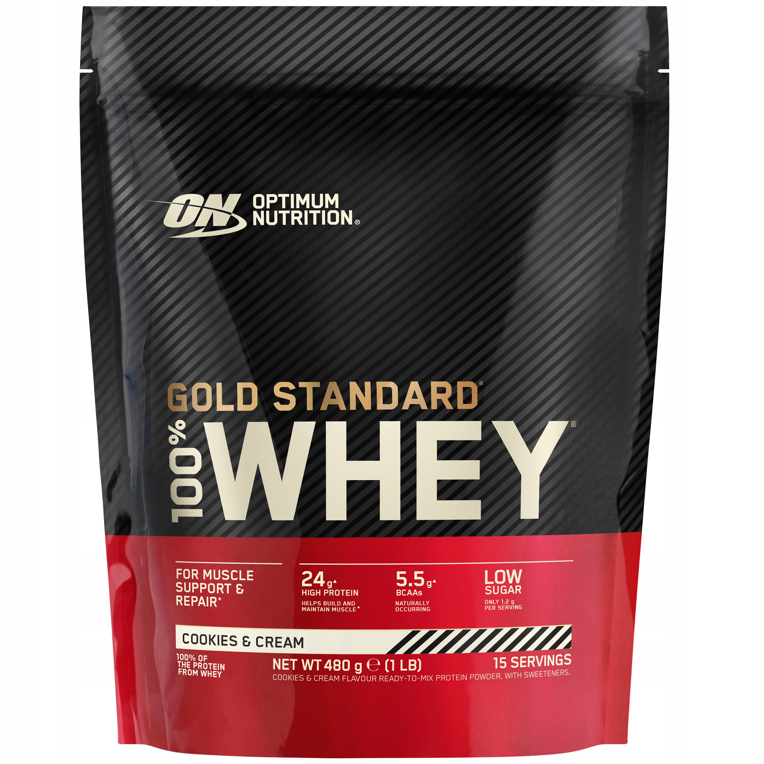 Protein Optimum Nutrition Gold Standard 480 g Krémové sušenky Wpc Wpi 15p