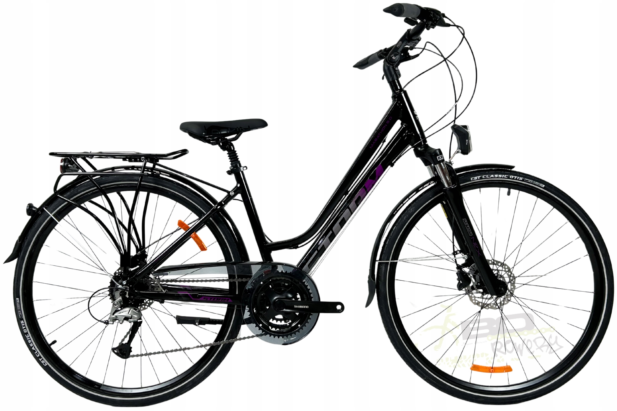 Rower Trekkingowy Storm Marathon 8.0 Lady 17 28 czarny fiolet 2025
