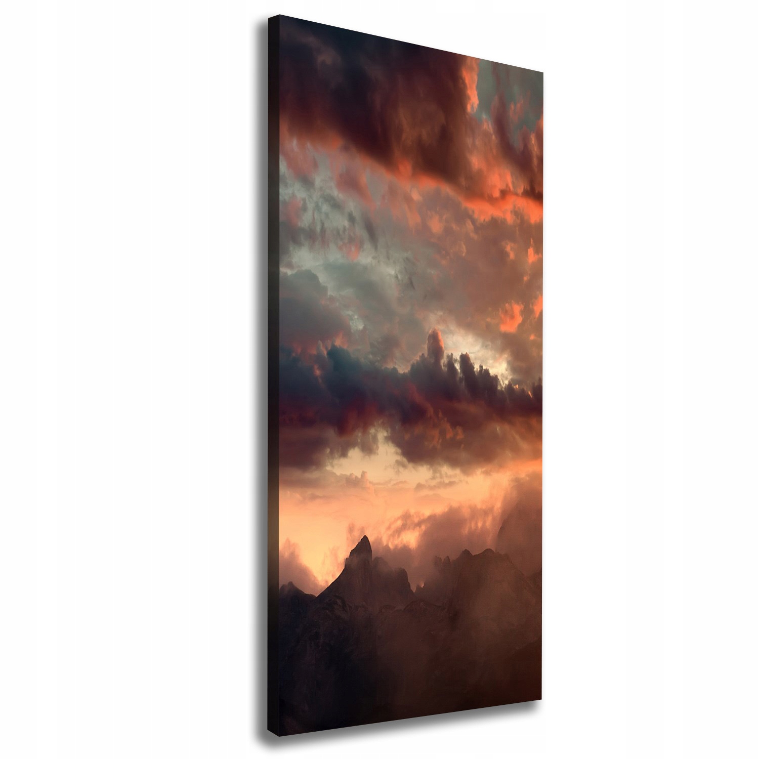 

Foto obraz na płótnie Zachód słońca góry 50x125 cm