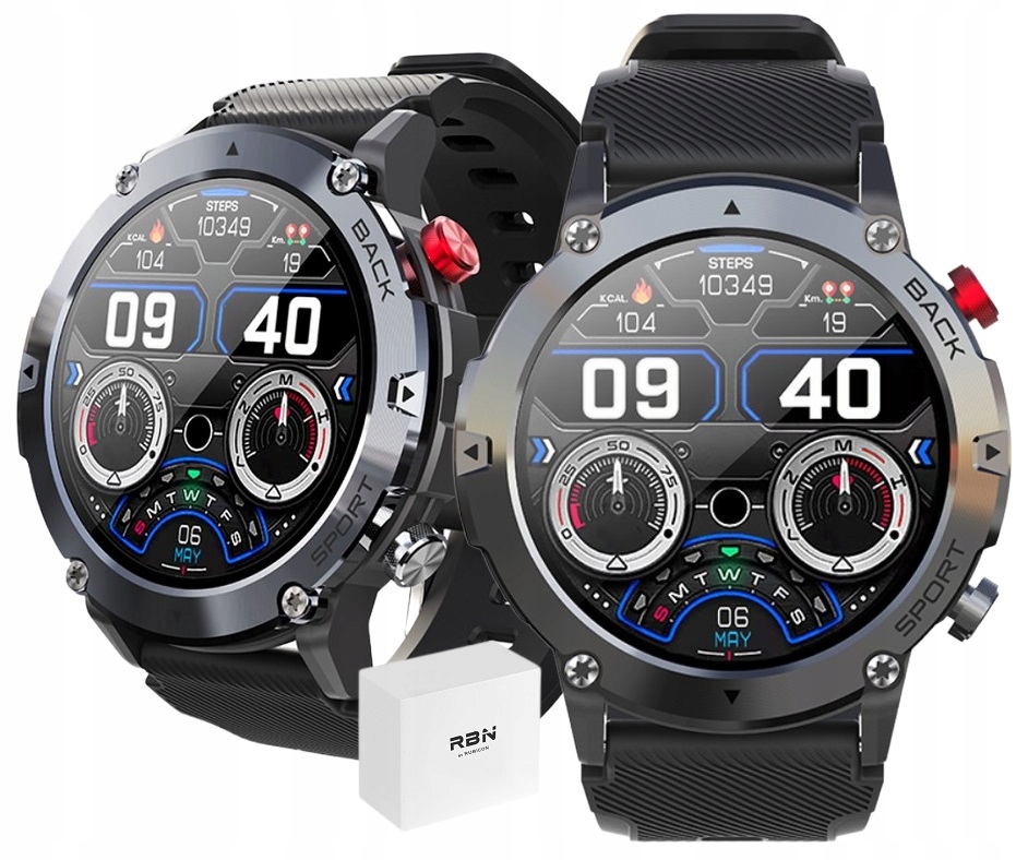 

Smartwatch Męski Rozmowy Ciśnienie Puls Sms Grawer