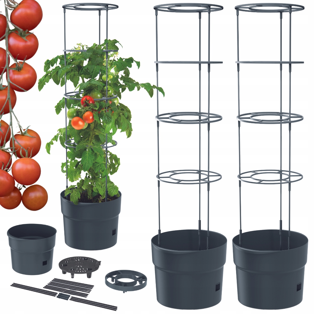 2X Doniczka do uprawy pomidorów zestaw donica do warzyw pnących 28L duża XL