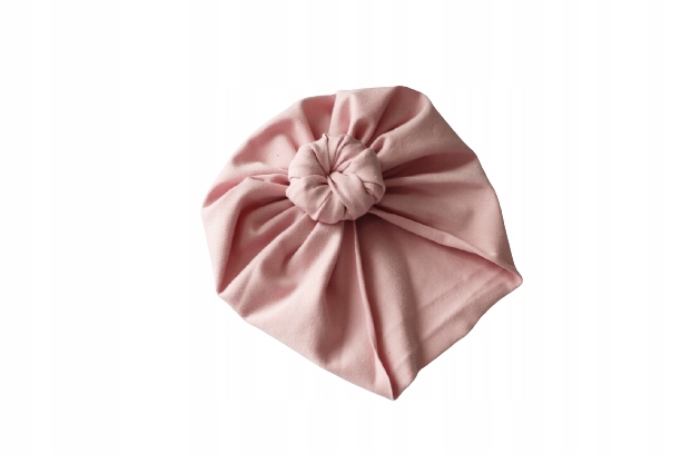 

Czapka turban lekki supełek brudny róż 42-44