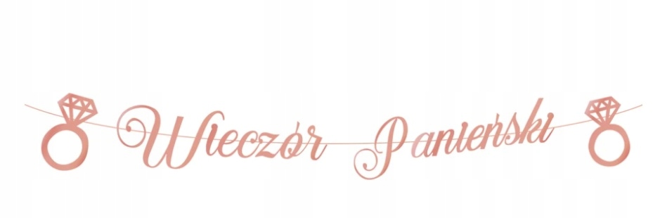 

Girlanda Baner Rose Gold Wieczór Panieński