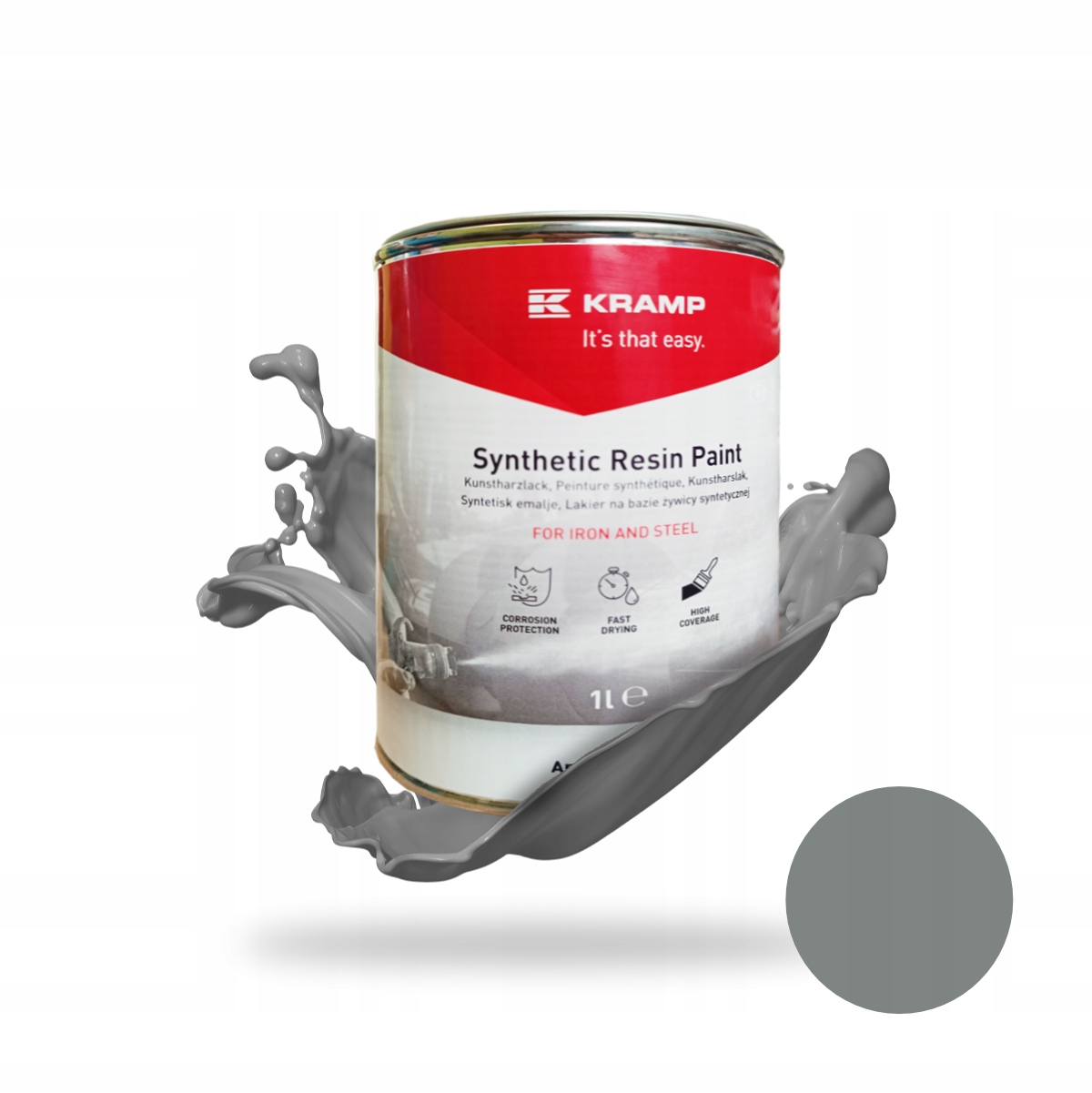 Farba do metalu renowacji Lakier Jasna Szara Jasny Szary 1L RAL7042