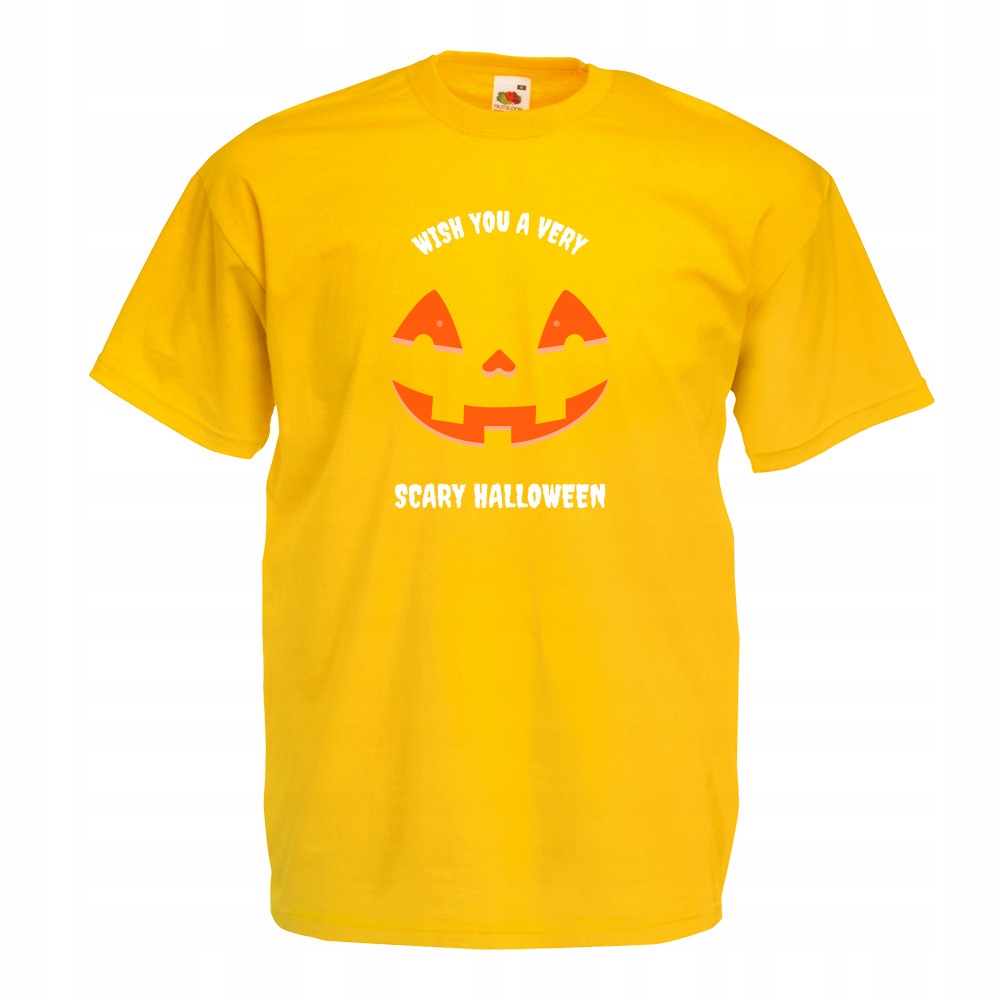 

Koszulka scary halloween dynia S żółta
