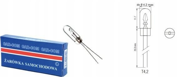 

Żarówka Samochodowa 12V 1.1W Wire End 80Ma 10 szt.