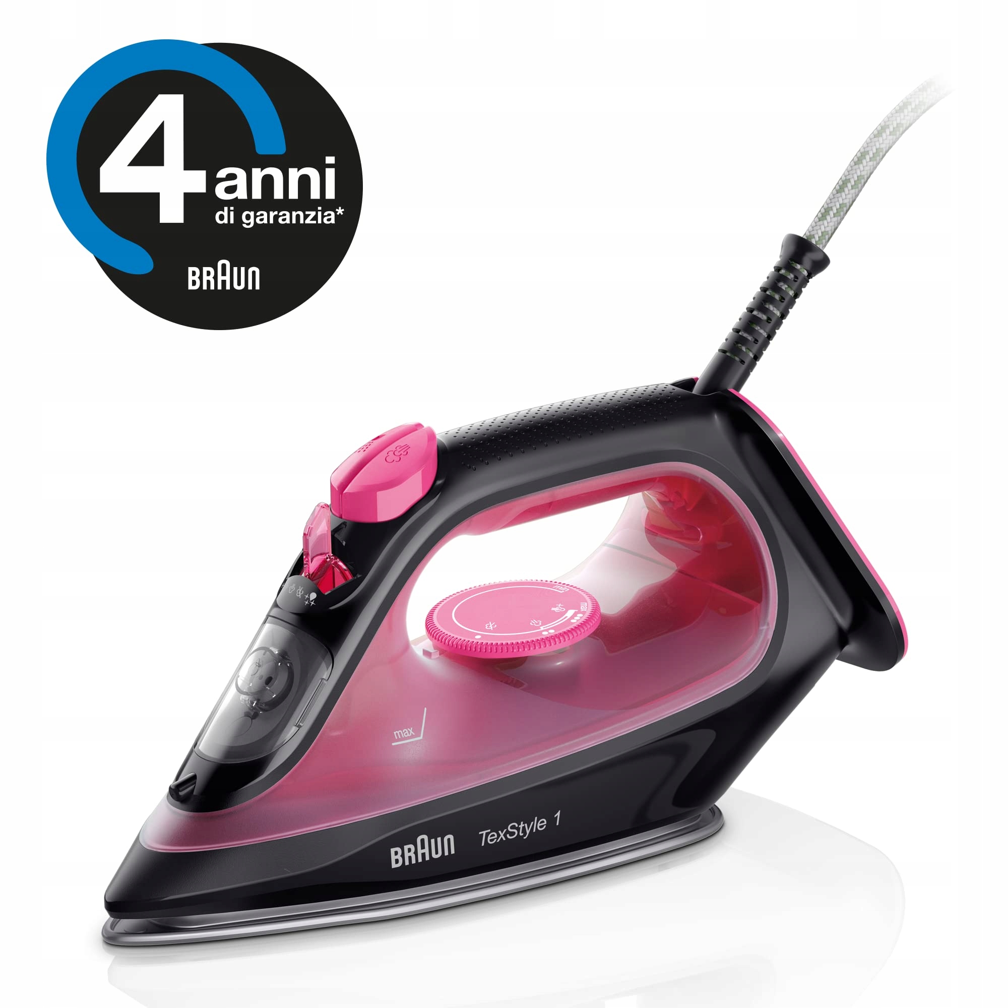 BRAUN TexStyle 1 Żelazko 2000W SuperCeramic Precyzyjna Końcówka 220ml Eco — miniatura 2