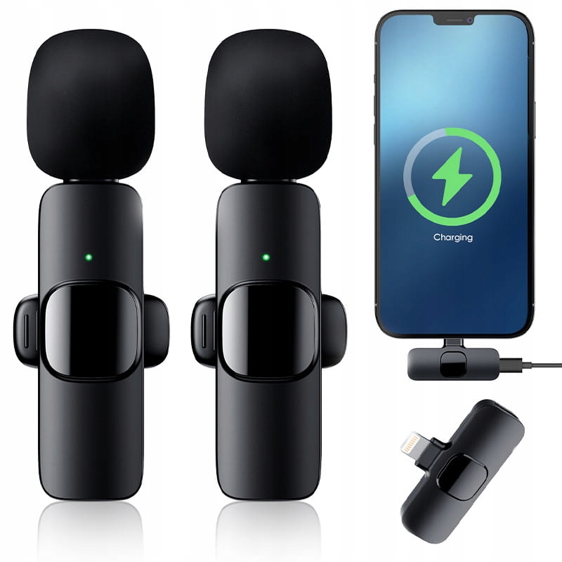 BEZPRZEWODOWY MIKROFON KRAWATOWY WHJC Lavalier do iPhone LIGHTNING