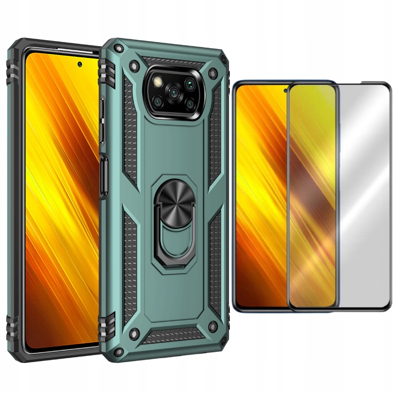 

Etui Pancerne Ring Nx Do Poco X3 Pro + Szkło