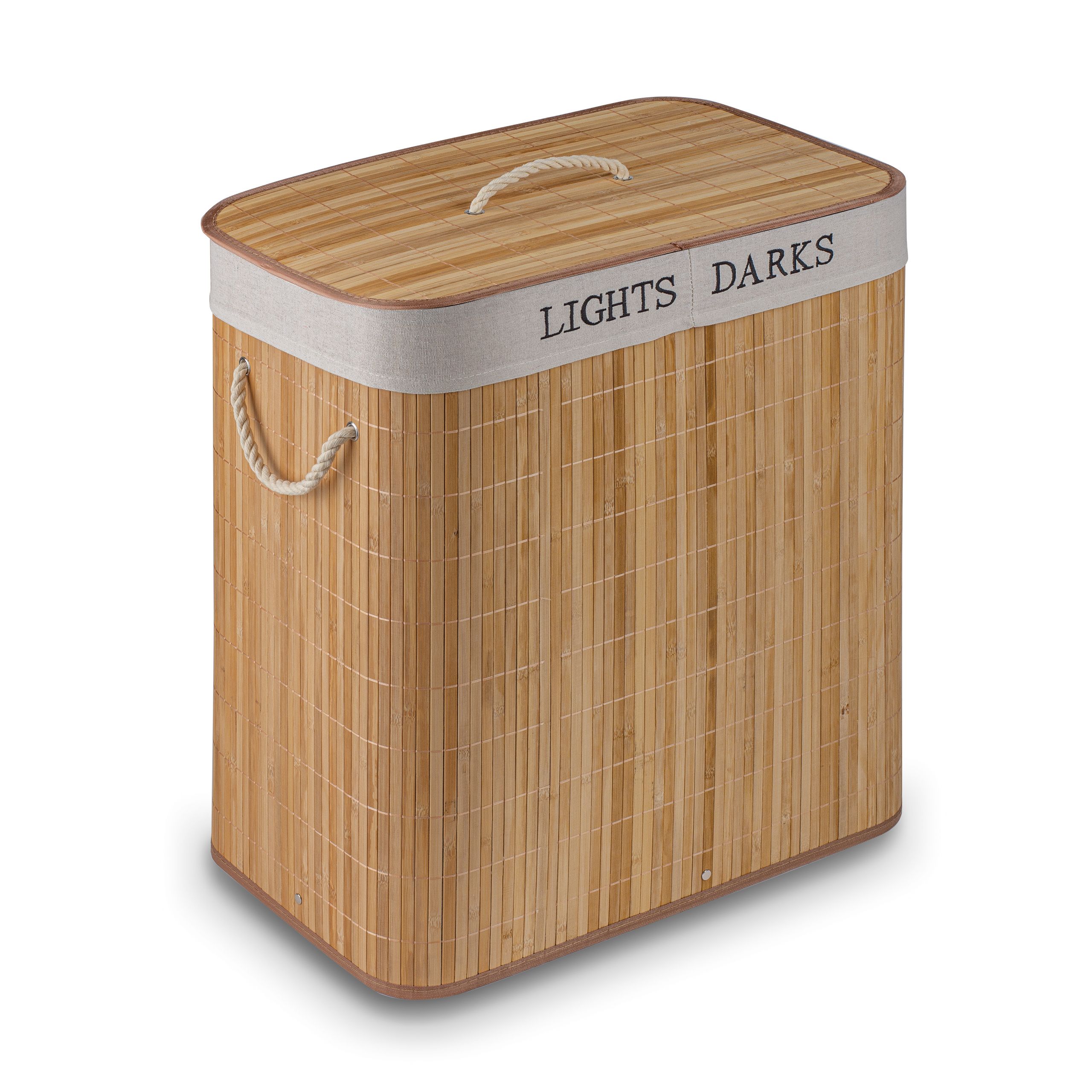 

Kosz wolnostojący na pranie 105 l naturalny Bambus