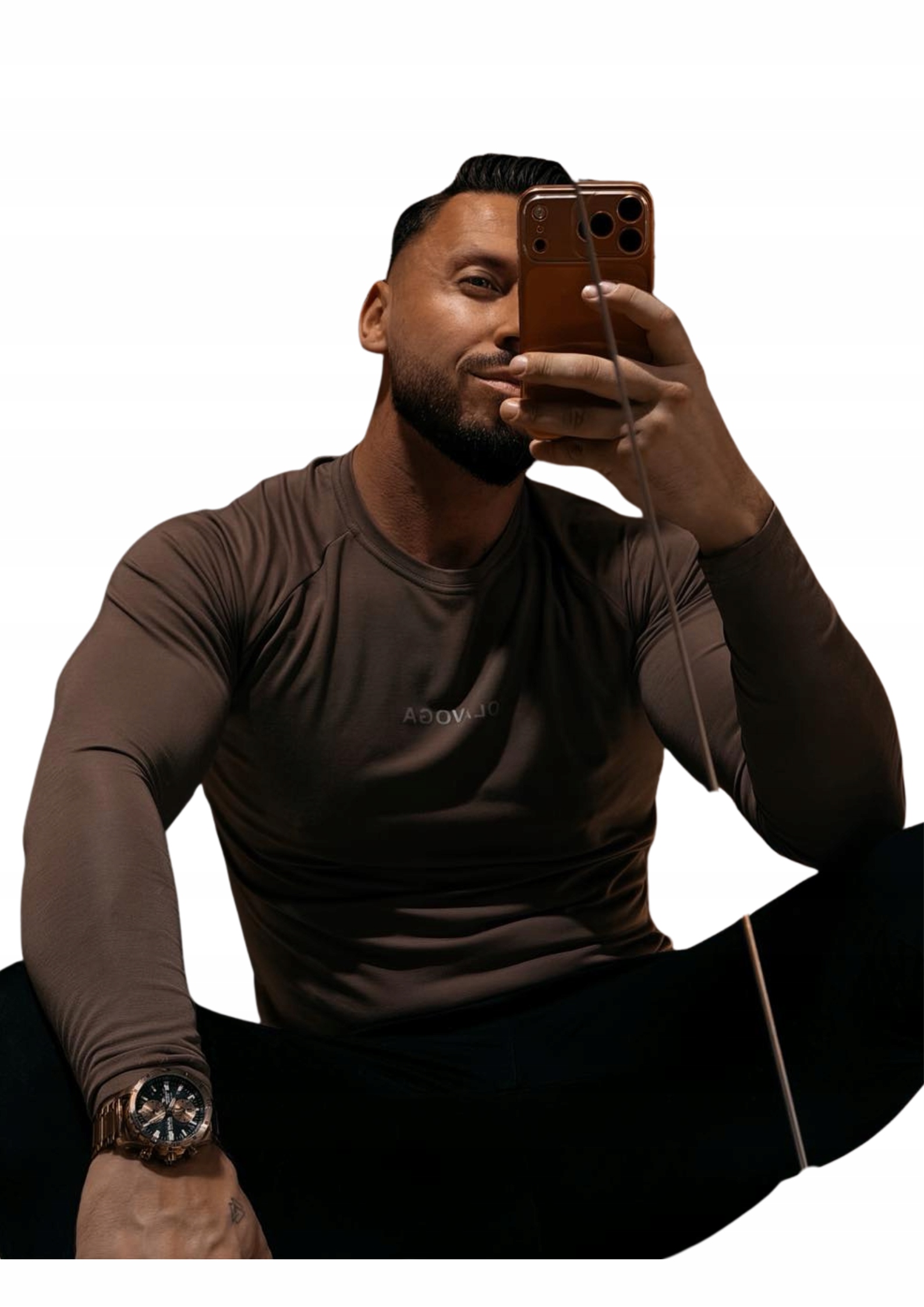 Pánský dlouhý rukáv „zuri“ O La Voga cappuccino M