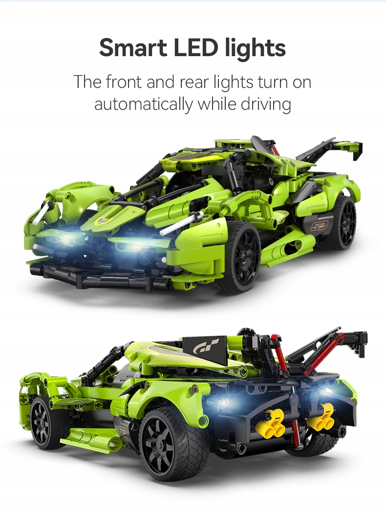 Klocki konstrukcyjne Cada zdalnie sterowane 432 elementy zielono