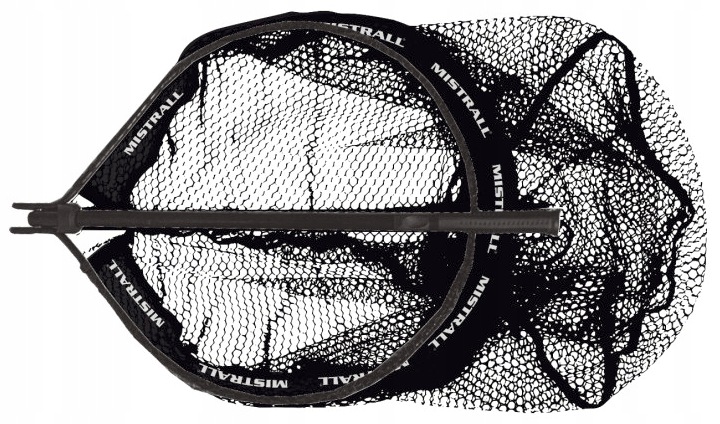 Podbierak składany Mistrall 135 cm duży kosz 62x54 cm gumowana siatka