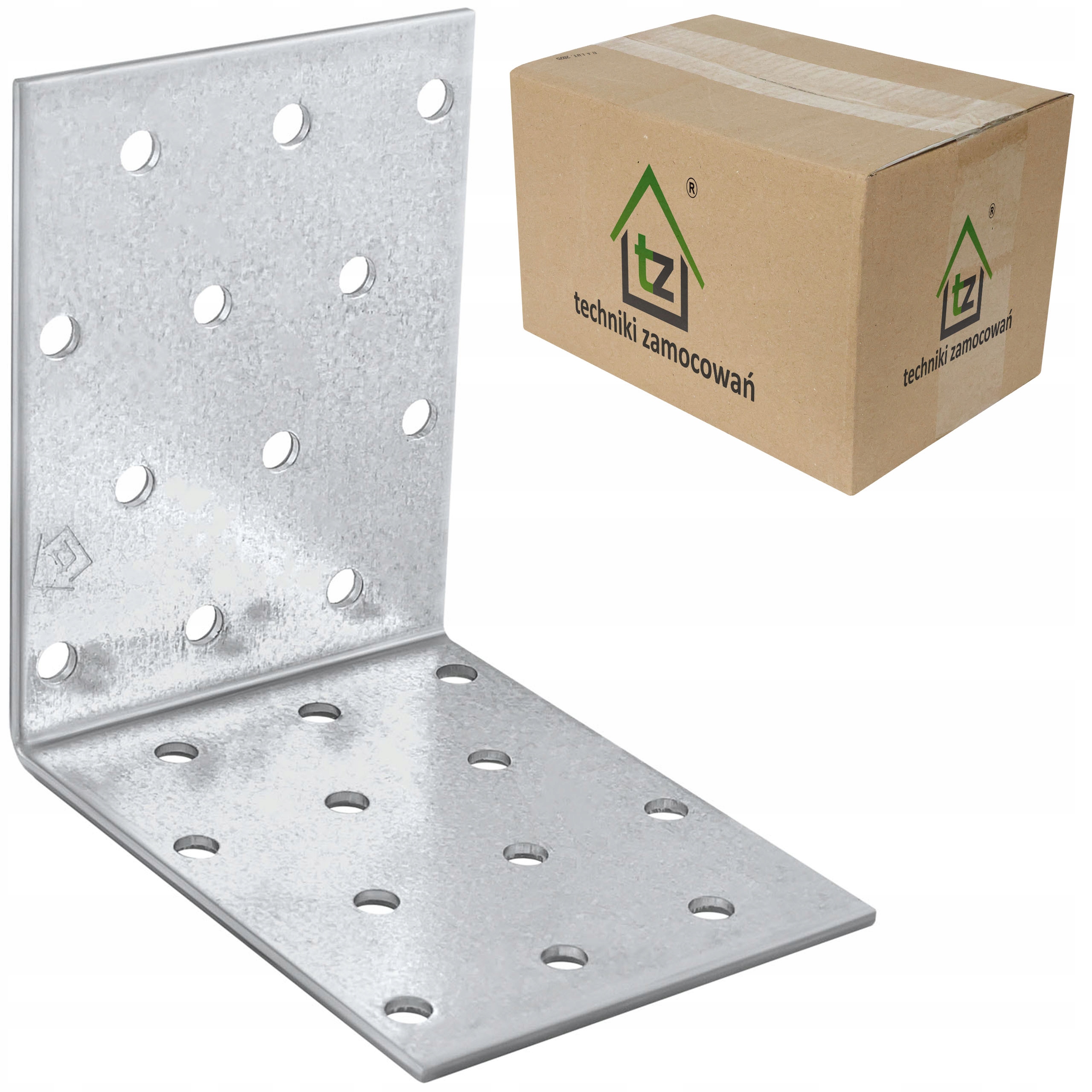 Perforované ocelové úhelníky 80x80x60 x 2 mm 50 ks montážních prvků KM8