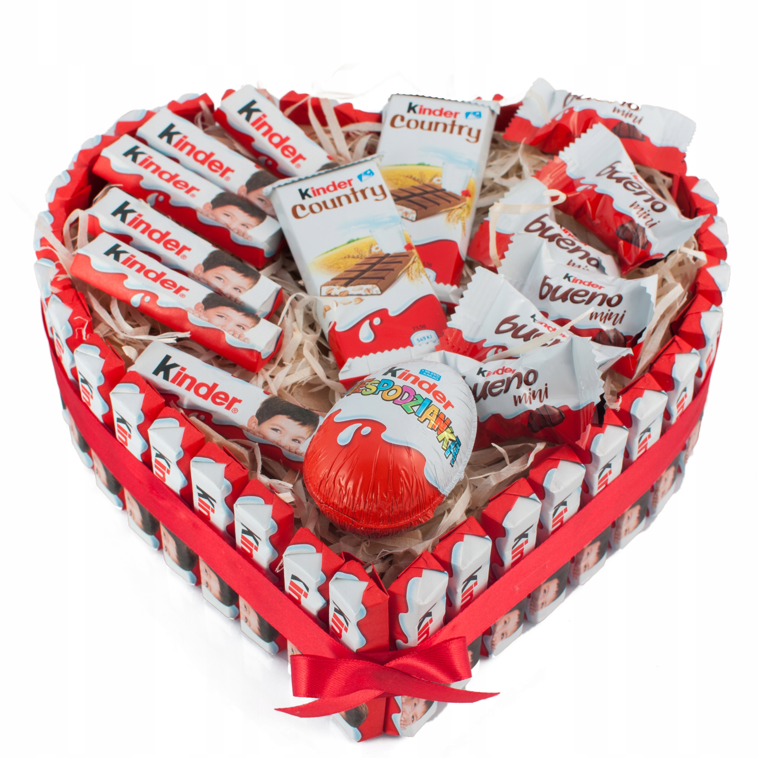 Levně Velké srdce z kinderků, kinder box, skvělý dárek