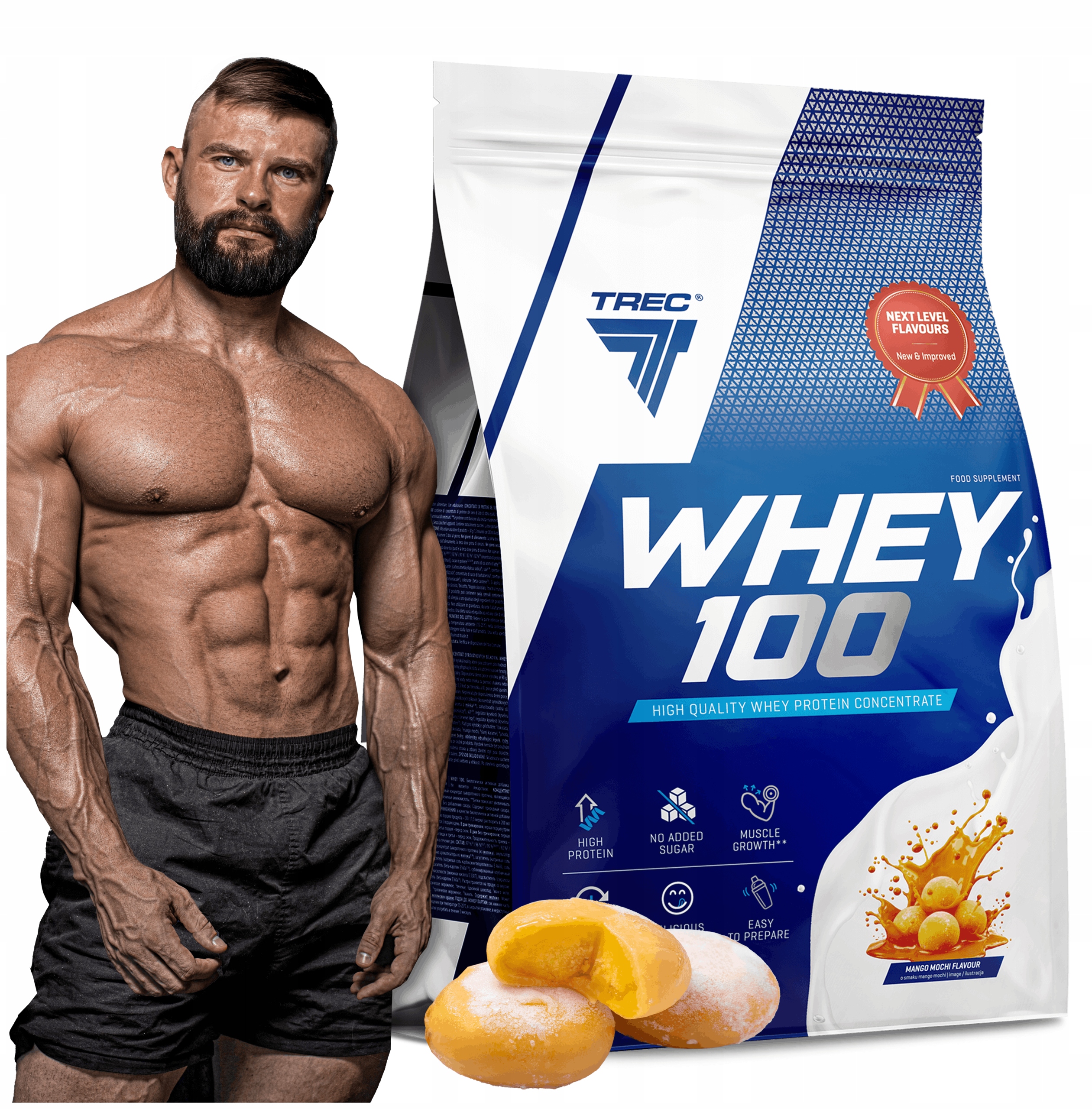 Vynikající Bílkovina Wpc Proteiny Trec Whey 100 2275g Na Hmotnost Sílu Sochařství