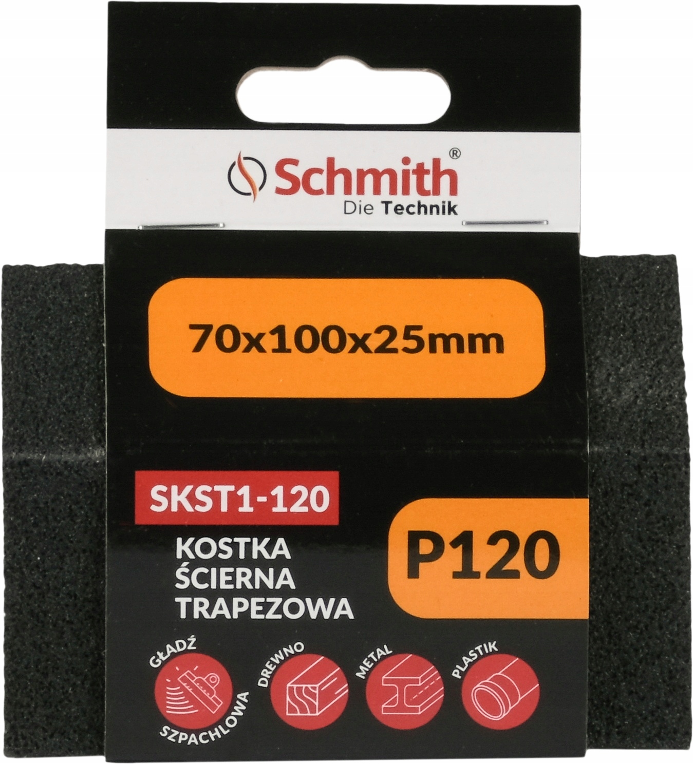 Kostka Gąbka ścierna ścięta trapezowa P120