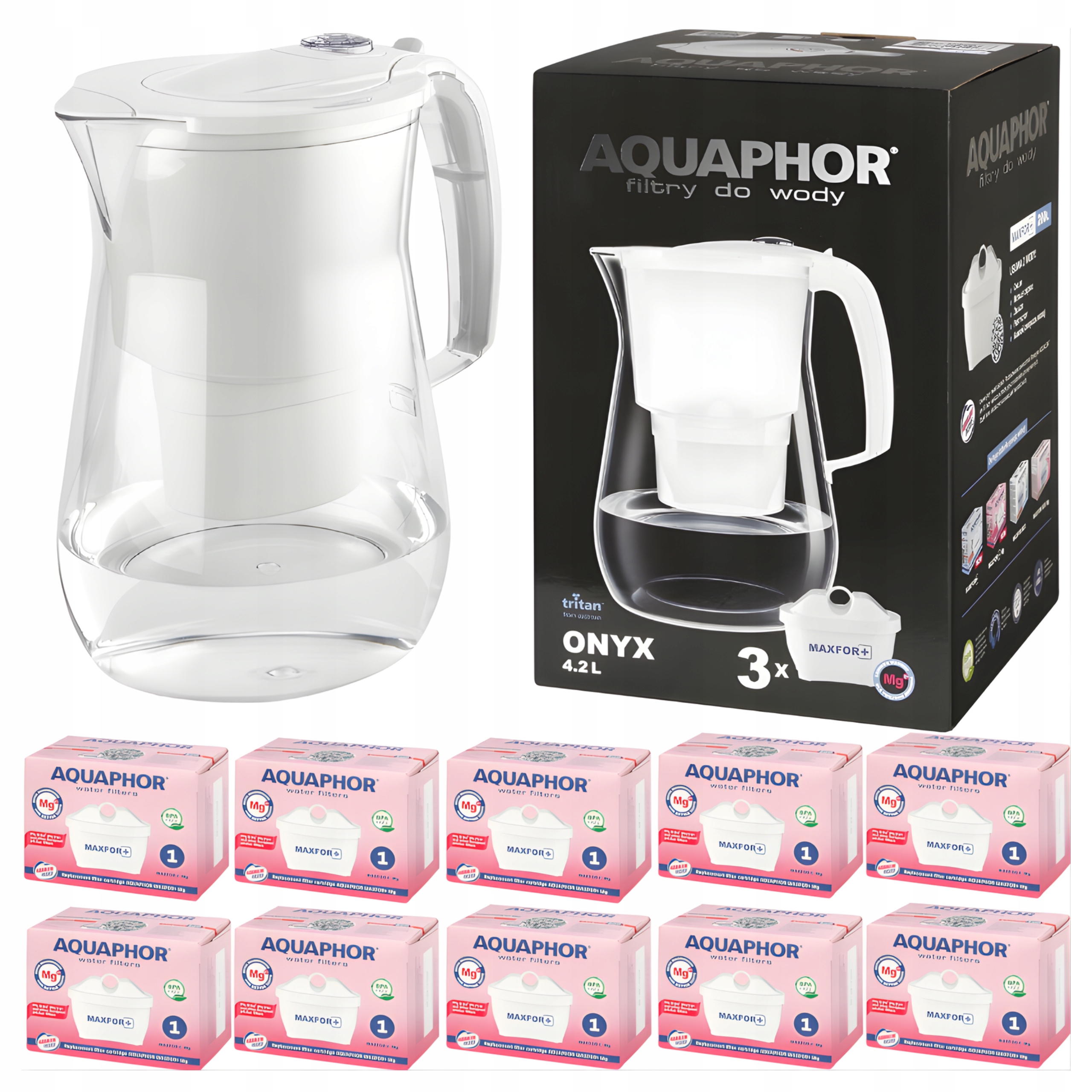 Filtrační konvice Aquaphor Onyx 4,2+ 10 Maxfor Mg