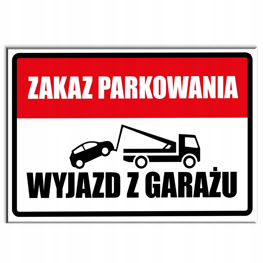 Tabliczka Informacyjna PCV 32x21 Wyjazd Garażu Wz