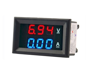 Panelowy woltomierz amperomierz 10A LED / 8092