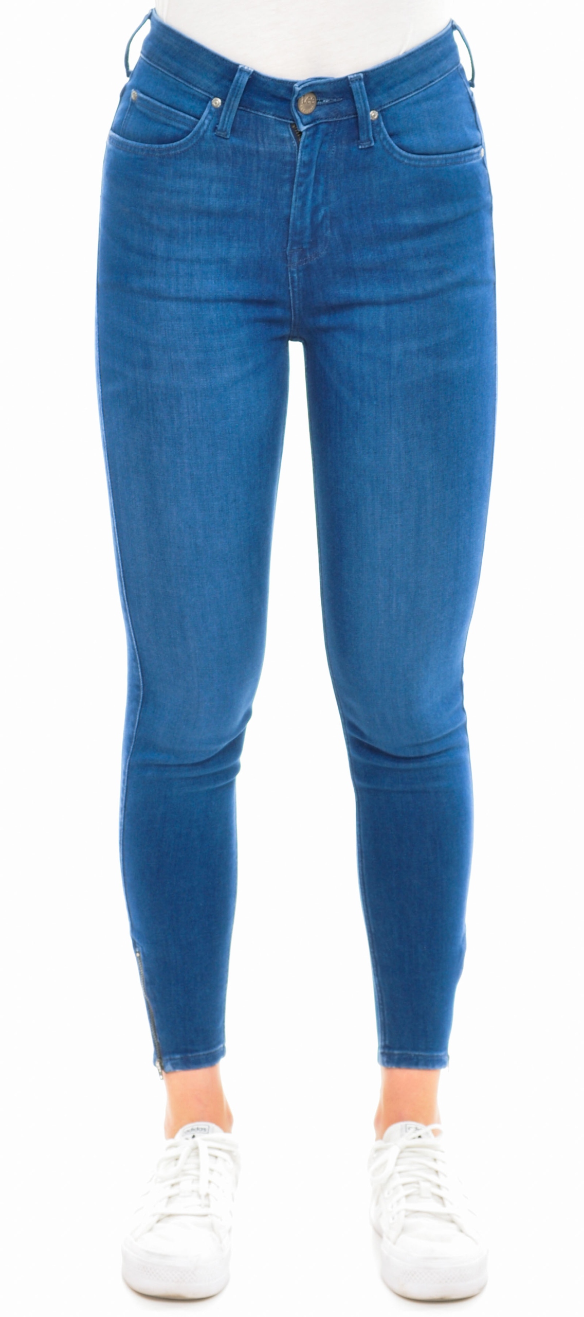 LEE spodnie SKINNY blue SCARLETT CROPPED _ W29 L35 Płeć kobieta