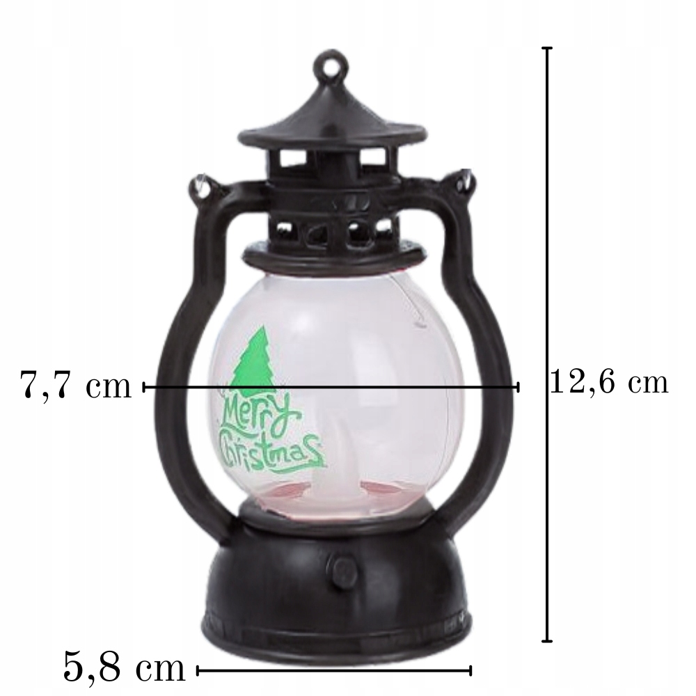 LAMPION LED 12,6 CM MERRY CHRISTMAS ŚWIECZNIK DEKORACJA OZDOBA LATARENKA Rodzaj lampion