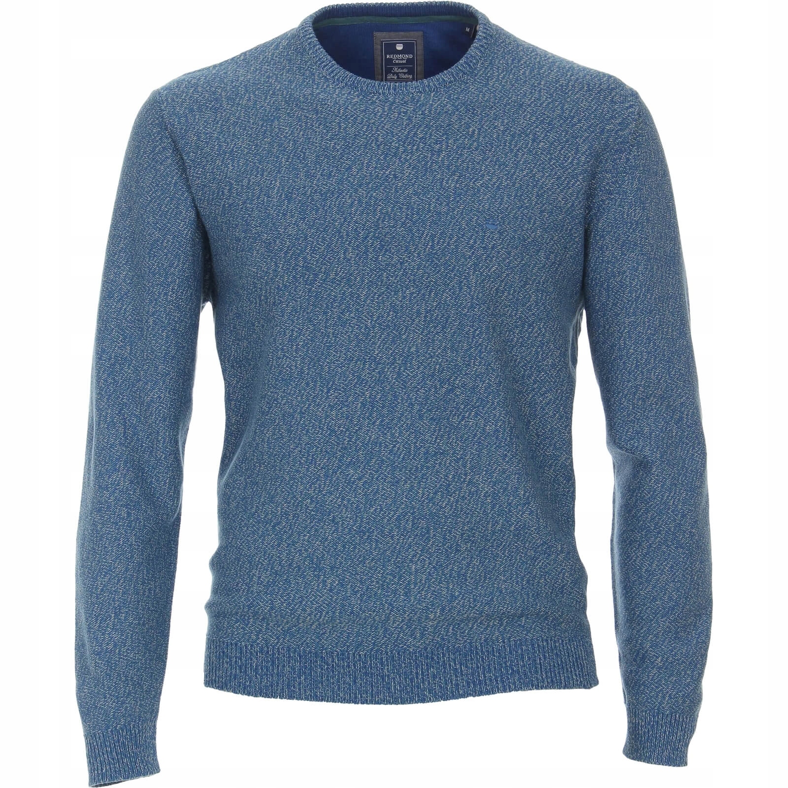 

niebieski melanż sweter męski O-neck Redmond M