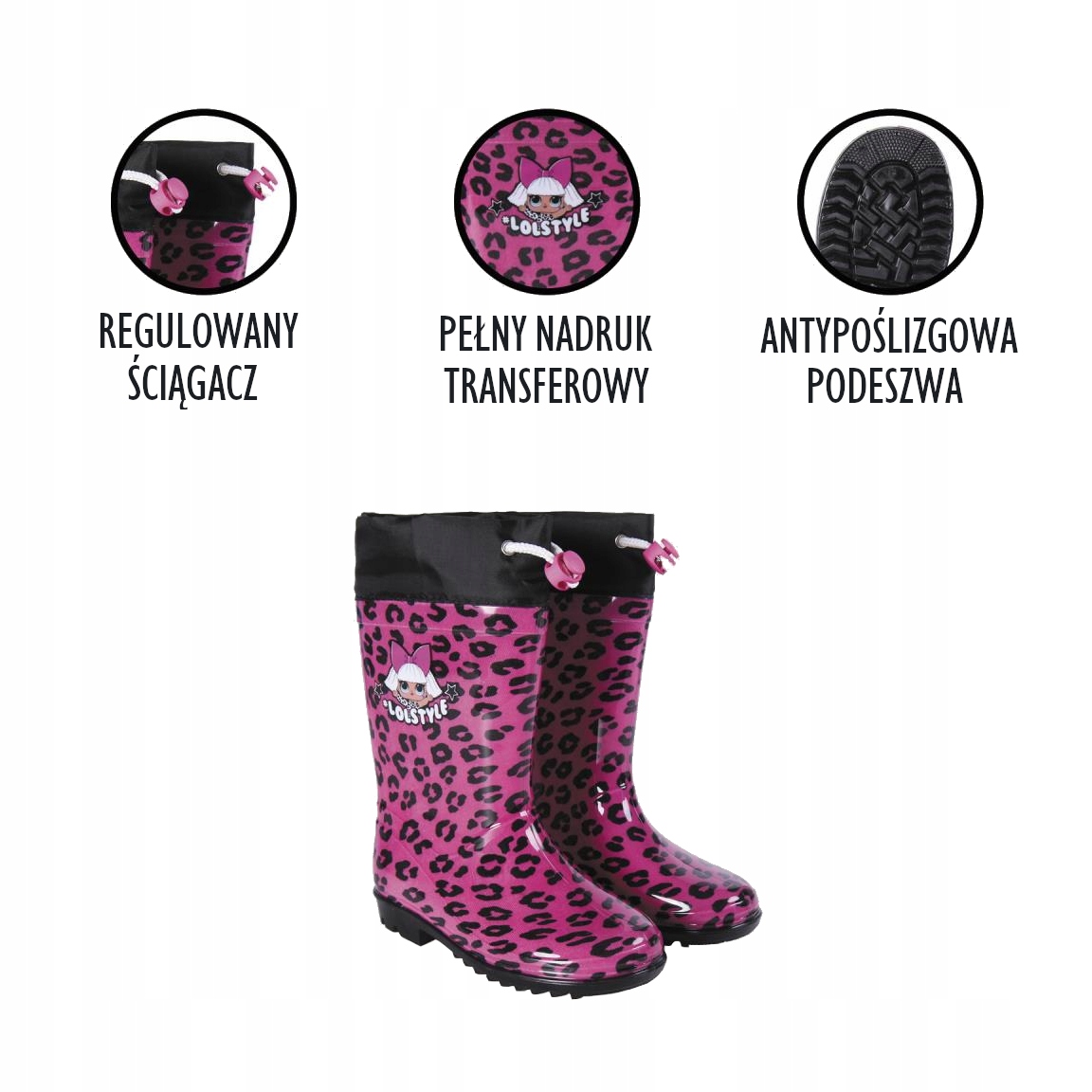 KALOSZE DZIEWCZĘCE LOL SURPRISE GUMOWCE LALKA BUTY Kolor wielokolorowy