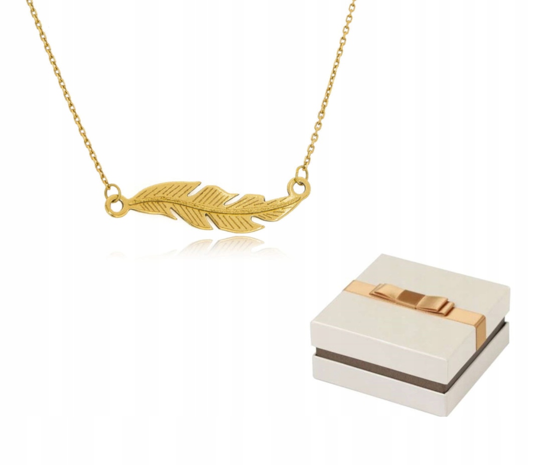 Zlatý náhrdelník Pírko ZN74