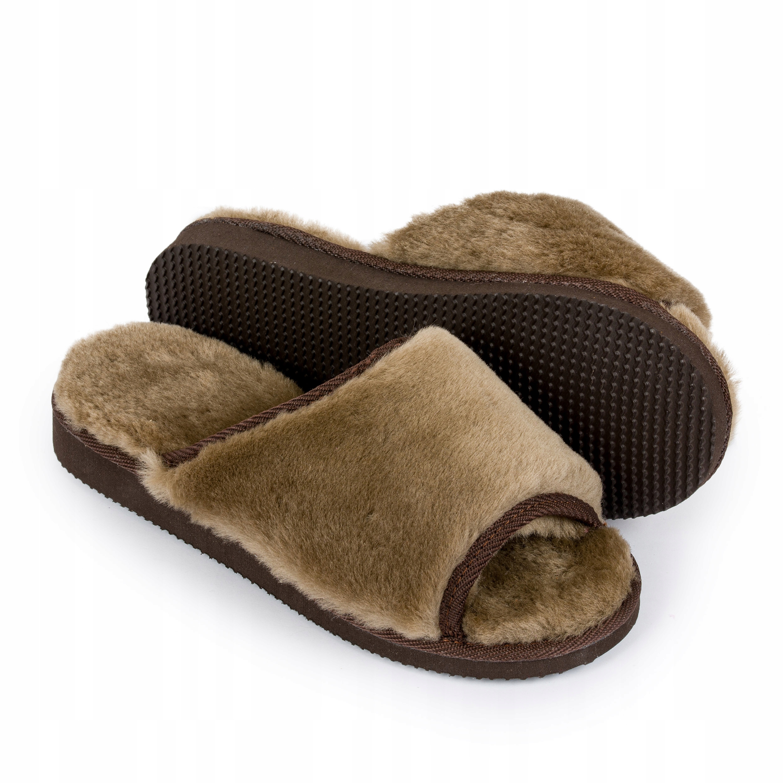 Pantofle Kožešinové Plechovka Přírodní vlna vel.