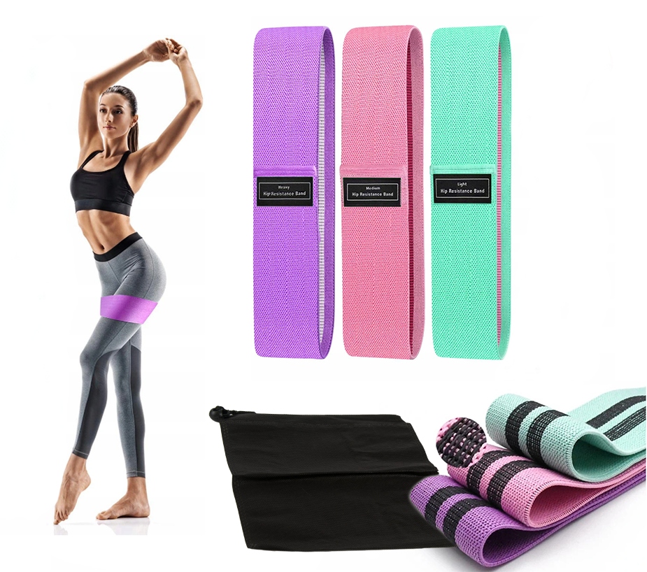 

Zestaw 3 Gumy Oporowe Taśmy Materiałowe Do Ćwiczeń