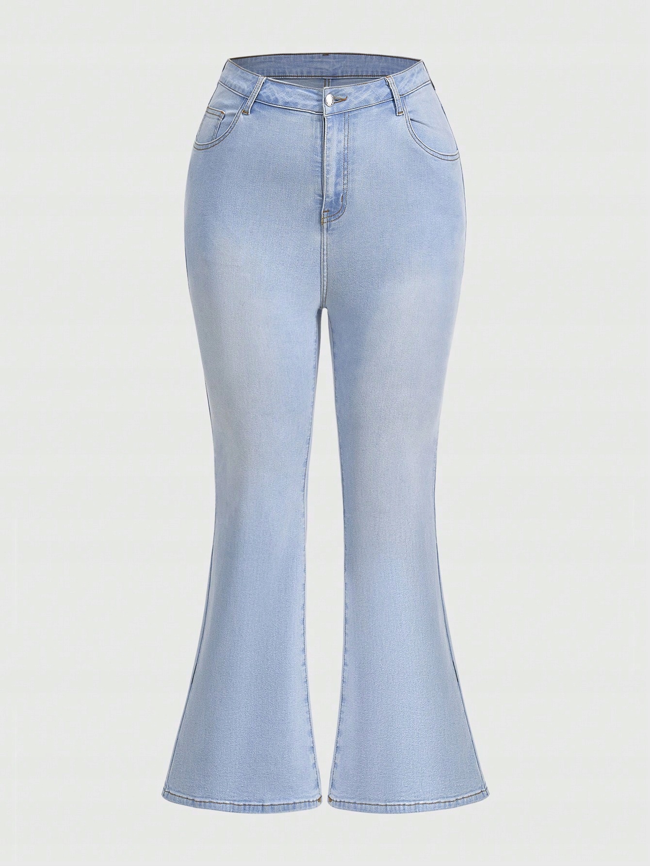Džíny Bootcut Zvony S Mašličkami Modré Casual Romwe XL 42