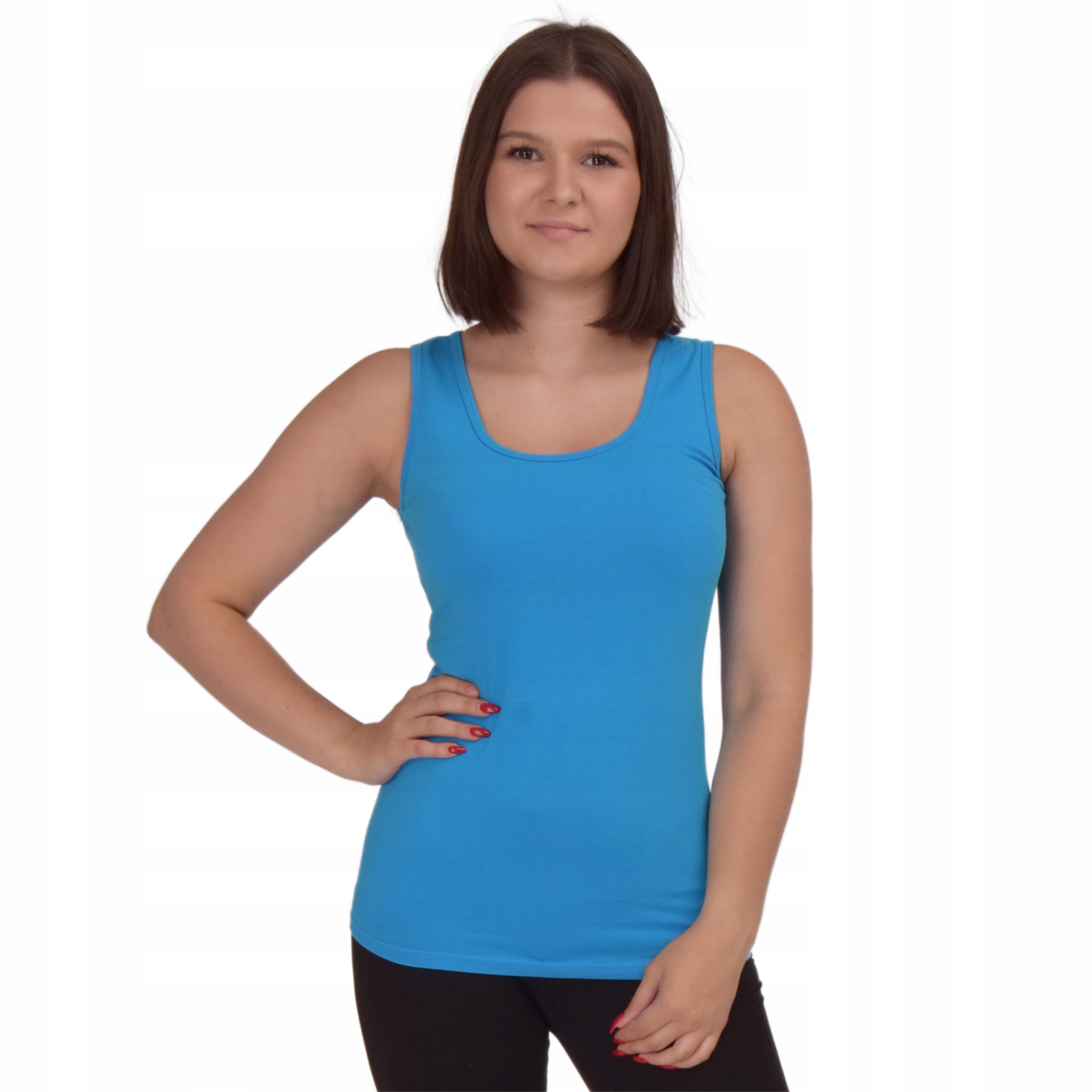 Koszulka szerokie ramiączko bawełna XL