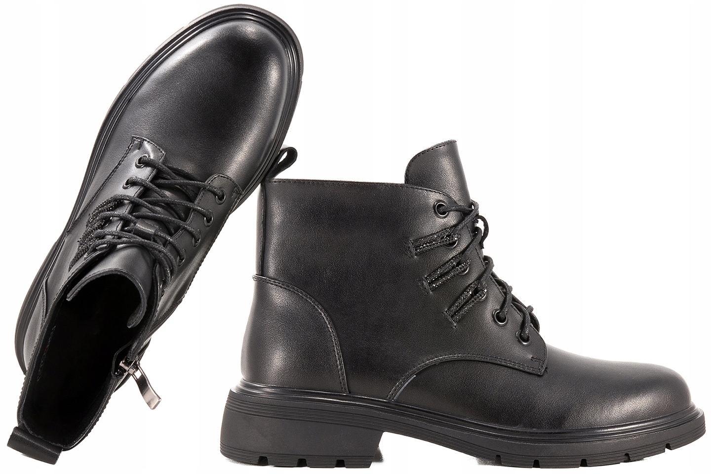 Filippo DBT6319/24 Dámské Kotníkové Boty Zimní Boty Kozačky Kůže černé 37