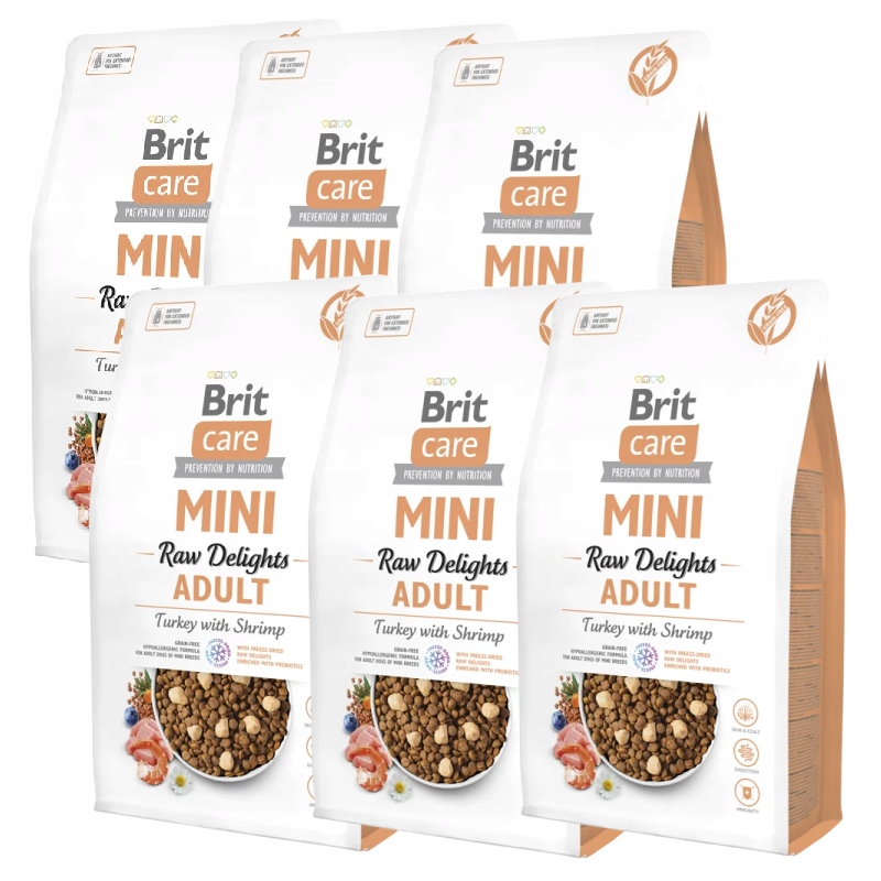 Levně Brit Care Dog Mini Krůta s krevetami Karton 6x2kg York Shih Tzu Maltézský
