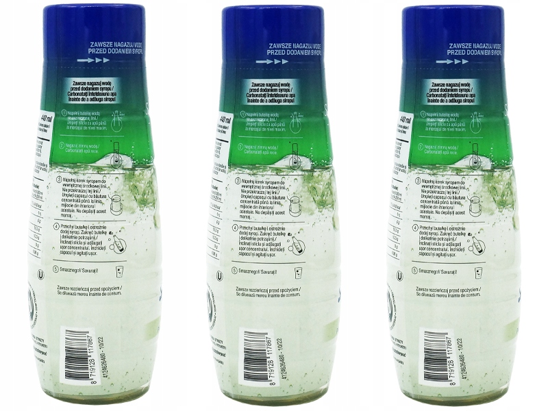 3x SYROP KONCENTRAT LEMON LIME DO SATURATORA SODASTREAM 9L NAPOJU z 440ml Marka SodaStream